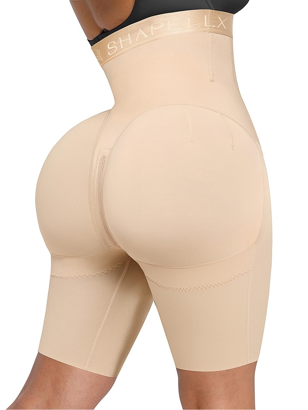 SHAPELLX Butt Lifting High waist Shapewear Body Shaper Tummy Control Shorts SZ L